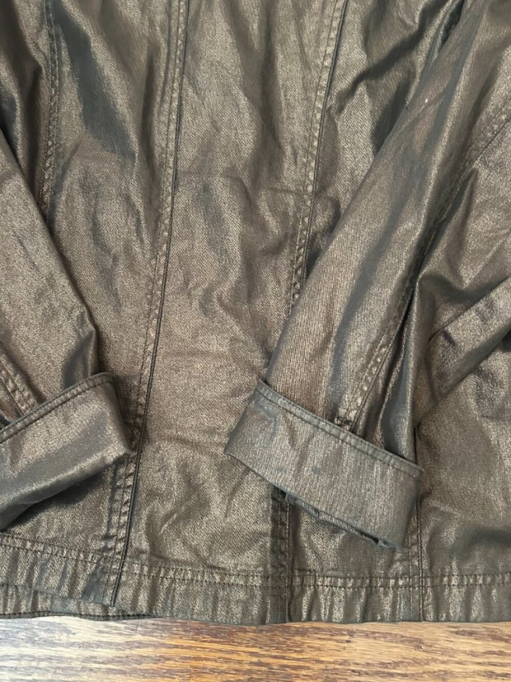 Coldwater Creek Metallic Shimmer Jean-Style Jacket Plus Size 18W, 1X - Picture 7 of 12